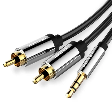 Кабель цифровий Vention AUX 3.5 мм M-2xRCA M 3 м Black (BCFBI)