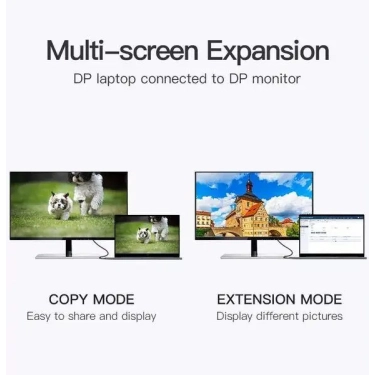 Кабель цифровий Vention DisplayPort v1.2 1m Black (HACBF)