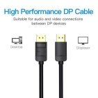 Кабель цифровий Vention DisplayPort v1.2 3m Black (HACBI) Кабель цифровий Vention DisplayPort v1.2 3m Black (HACBI)