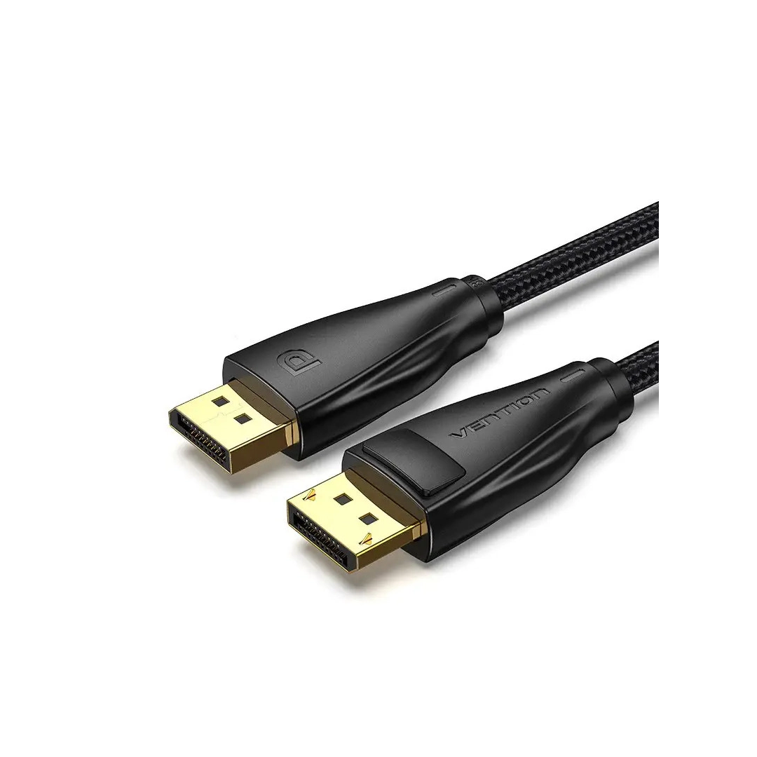 Кабель цифровий Vention DisplayPort v1.4 1m Black, 8K 60 Hz, 4K 144Hz, 2K 165Hz, 1080P 240Hz (HCCBF)