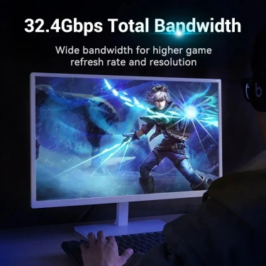 Кабель цифровий Vention DisplayPort v1.4 5m Black, 8K 60 Hz, 4K 144Hz, 2K 165Hz, 1080P 240Hz (HCCBJ)