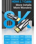 HDMI cable Vention HDMI-HDMI, 1.5m, v2.1, 8K 60Hz, 4K 165Hz, 2K 144Hz, 1080P 240Hz (AALBG)