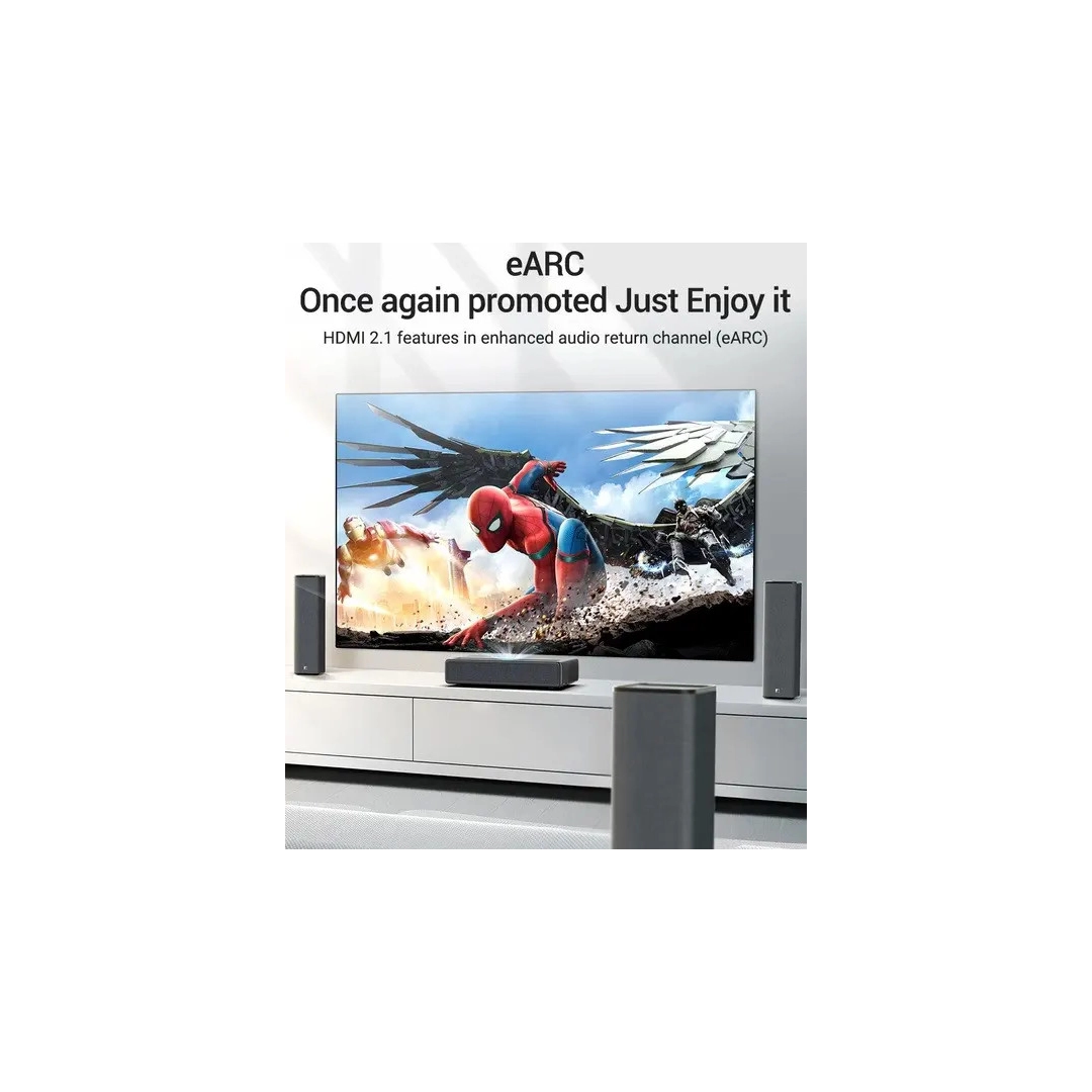 Кабель HDMI Vention HDMI-HDMI, 1.5m, v2.1, 8K 60Hz, 4K 165Hz, 2K 144Hz, 1080P 240Hz (AALBG)