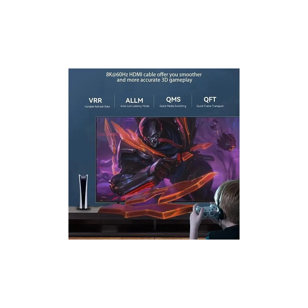 Кабель HDMI Vention HDMI-HDMI, 5 m, v2.1, 8K 60Hz, 4K 120Hz, 2K 144Hz, 1080P 160Hz (AANBJ) Кабель HDMI Vention HDMI-HDMI, 5 m, v2.1, 8K 60Hz, 4K 120Hz, 2K 144Hz, 1080P 160Hz (AANBJ)