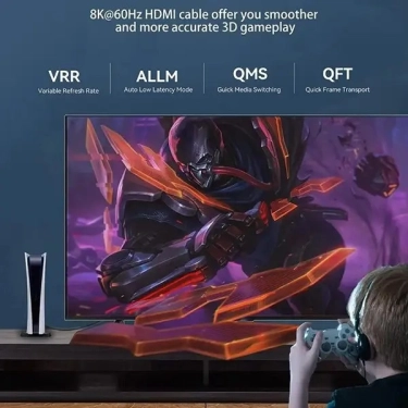 Кабель HDMI Vention HDMI-HDMI, 5 m, v2.1, 8K 60Hz, 4K 120Hz, 2K 144Hz, 1080P 160Hz (AANBJ)