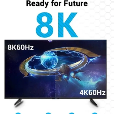 Кабель HDMI Vention HDMI-HDMI, 5 m, v2.1, 8K 60Hz, 4K 120Hz, 2K 144Hz, 1080P 160Hz (AANBJ)