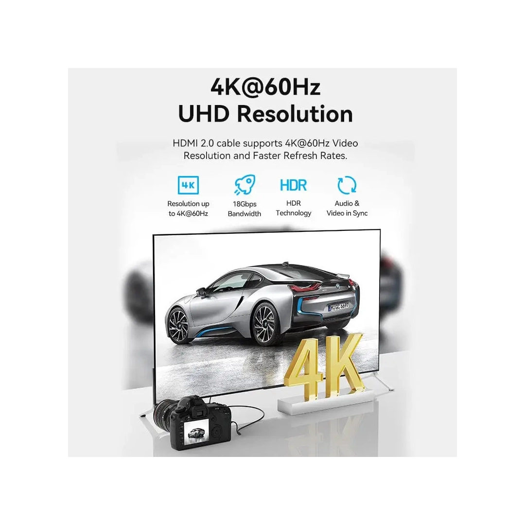 Кабель HDMI Vention micro HDMI-D-HDMI-A, 2 m, v2.0, 4K 60Hz (AGIBH)