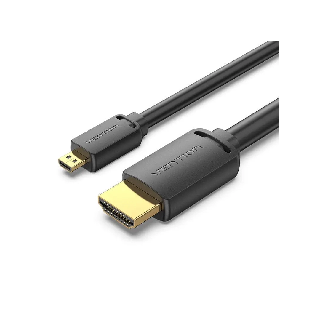 Кабель HDMI Vention micro HDMI-D-HDMI-A, 2 m, v2.0, 4K 60Hz (AGIBH)