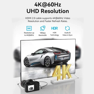 Кабель HDMI Vention micro HDMI-D-HDMI-A, 3 m, v2.0, 4K 60Hz (AGIBI)