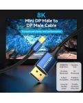 Кабель цифровий Vention mini DisplayPort - DisplayPort v1.4 2m Black, 8K 60 Hz, 4K 144Hz, 2K 165Hz, 1080P 240Hz (HCFLH)