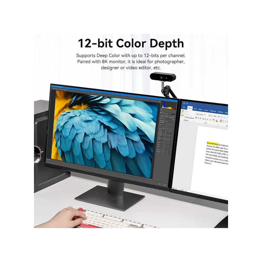 Кабель цифровий Vention mini DisplayPort - DisplayPort v1.4 2m Black, 8K 60 Hz, 4K 144Hz, 2K 165Hz, 1080P 240Hz (HCFLH)