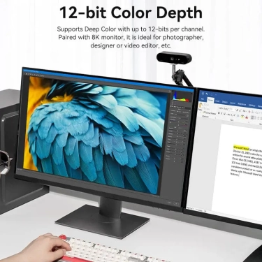 Кабель цифровий Vention mini DisplayPort - DisplayPort v1.4 2m Black, 8K 60 Hz, 4K 144Hz, 2K 165Hz, 1080P 240Hz (HCFLH)