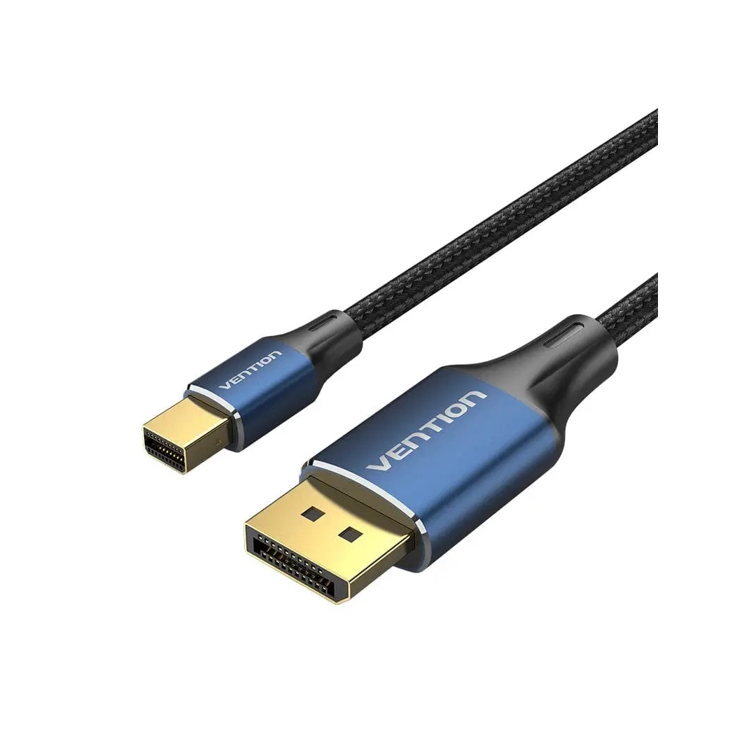 Кабель цифровий Vention mini DisplayPort - DisplayPort v1.4 2m Black, 8K 60 Hz, 4K 144Hz, 2K 165Hz, 1080P 240Hz (HCFLH)