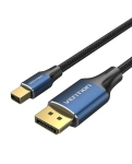 Кабель цифровий Vention mini DisplayPort - DisplayPort v1.4 2m Black, 8K 60 Hz, 4K 144Hz, 2K 165Hz, 1080P 240Hz (HCFLH)