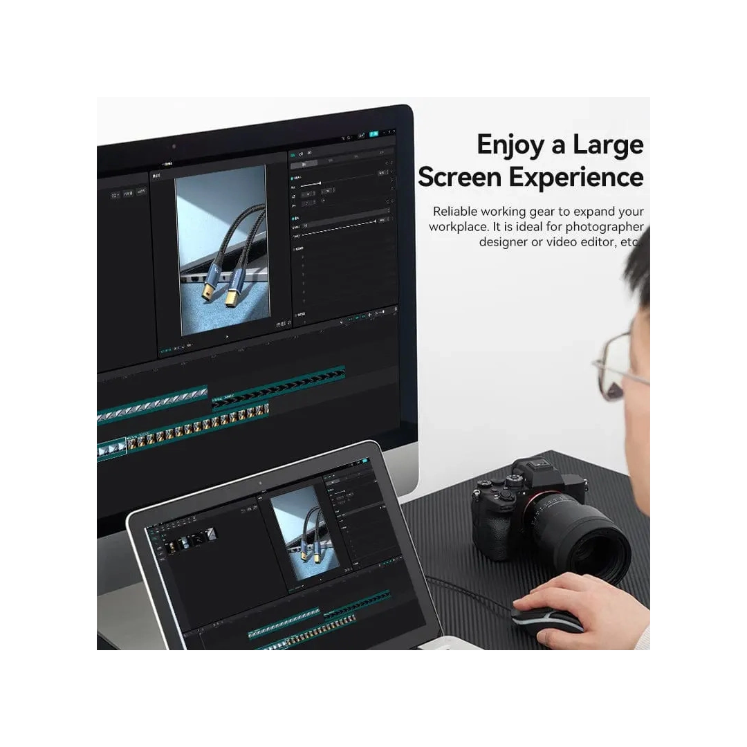 Кабель цифровий Vention mini DisplayPort - mini DisplayPort v1.4 1.5m Black, 8K 60 Hz, 4K 144Hz, 2K 165Hz, 1080P 240Hz (HCGLG)