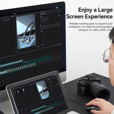 Кабель цифровий Vention mini DisplayPort - mini DisplayPort v1.4 1.5m Black, 8K 60 Hz, 4K 144Hz, 2K 165Hz, 1080P 240Hz (HCGLG)