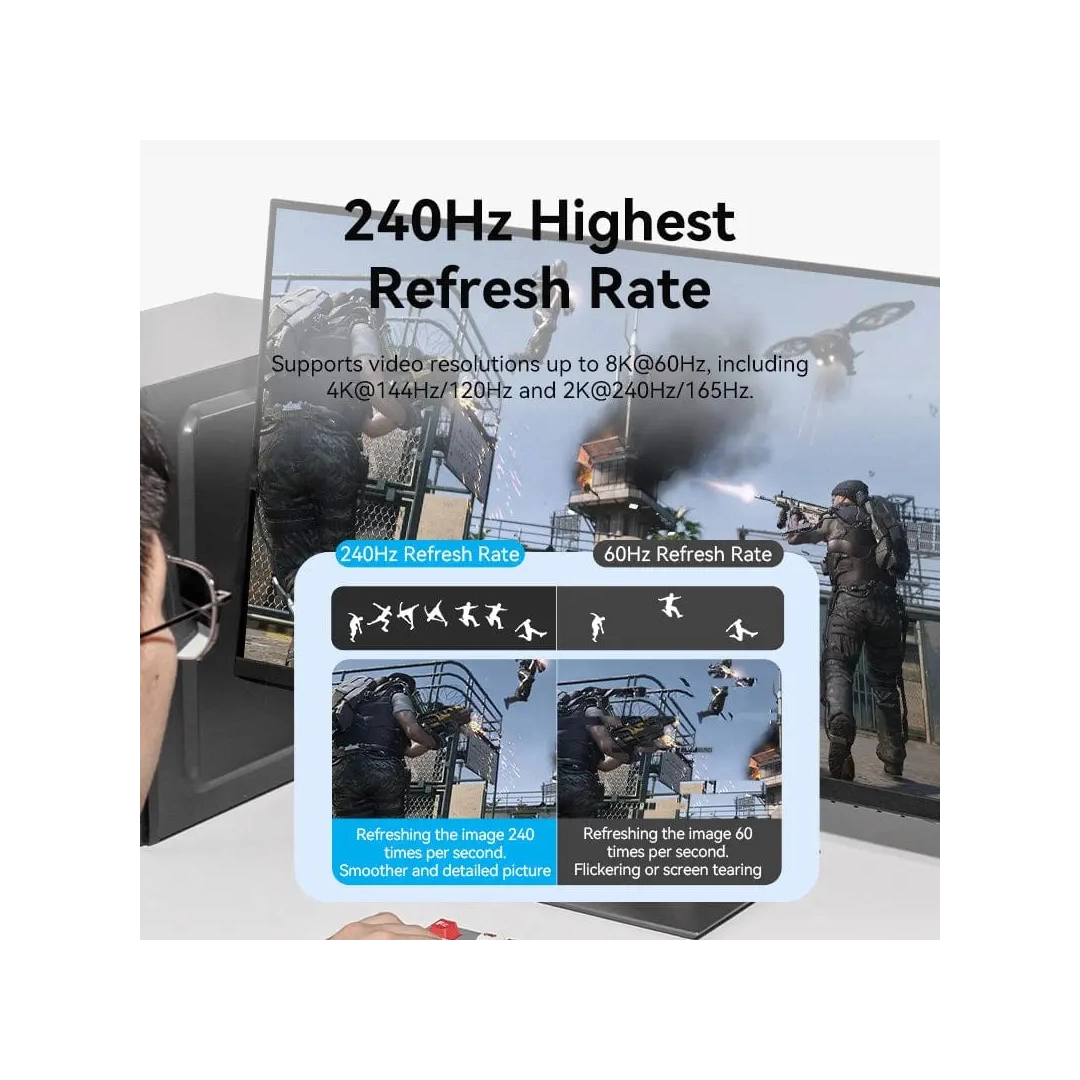 Кабель цифровий Vention mini DisplayPort - mini DisplayPort v1.4 1.5m Black, 8K 60 Hz, 4K 144Hz, 2K 165Hz, 1080P 240Hz (HCGLG)