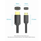Кабель HDMI Vention Type C - HDMI-A, 2 m, v2.0, 4K 60Hz (AGHBH) Кабель HDMI Vention Type C - HDMI-A, 2 m, v2.0, 4K 60Hz (AGHBH)