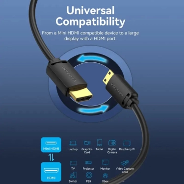 Кабель HDMI Vention Type C - HDMI-A, 3 m, v2.0, 4K 60Hz (AGHBI)