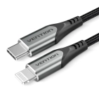 Кабель цифровий Vention Type-C-Lightning PD 18 W 3 A 480 Mbps 1.5 м Grey (TACHG) Кабель цифровий Vention Type-C-Lightning PD 18 W 3 A 480 Mbps 1.5 м Grey (TACHG)