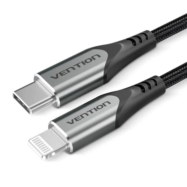 Кабель цифровий Vention Type-C-Lightning PD 18 W 3 A 480 Mbps 1.5 м Grey (TACHG)