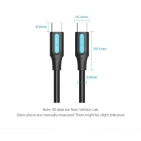 Кабель цифровий Vention USB 2.0 C "тато-тато" 1м, чорний, пвх (COSBF) Кабель цифровий Vention USB 2.0 C "тато-тато" 1м, чорний, пвх (COSBF)