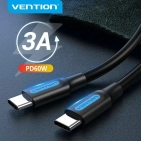 Кабель цифровий Vention USB 2.0 C "тато-тато" 1м, чорний, пвх (COSBF) Кабель цифровий Vention USB 2.0 C "тато-тато" 1м, чорний, пвх (COSBF)