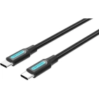 Кабель цифровий Vention USB 2.0 C "тато-тато" 1м, чорний, пвх (COSBF) Кабель цифровий Vention USB 2.0 C "тато-тато" 1м, чорний, пвх (COSBF)