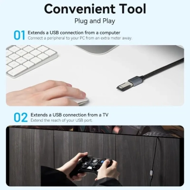 Кабель цифровий Vention USB 3.0 - OTG USB3, 1m, Black (CBLHF)