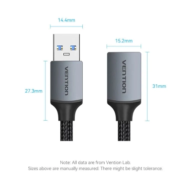 Кабель цифровий Vention USB 3.0 - OTG USB3, 1m, Black (CBLHF)