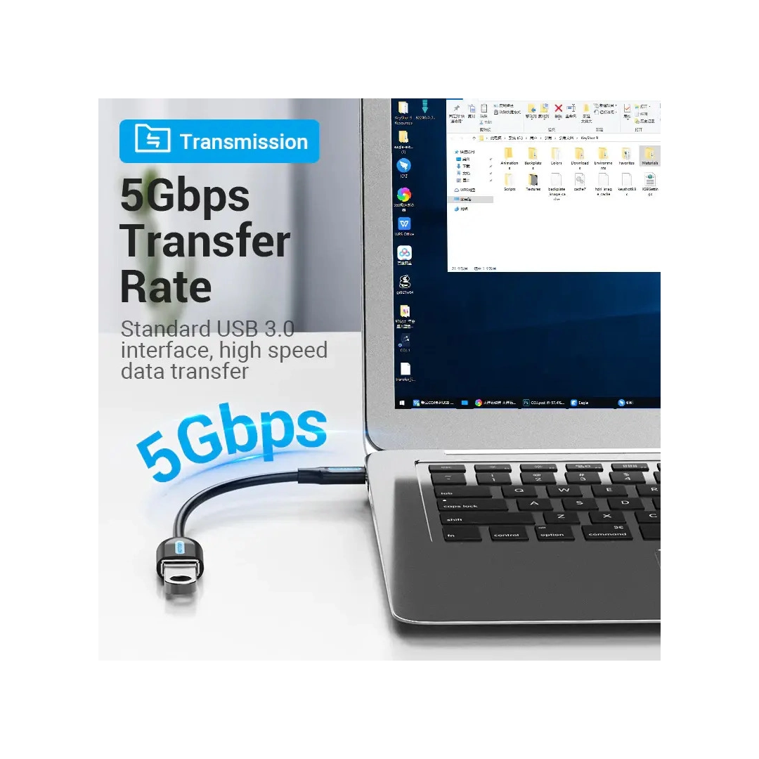 Кабель цифровий Vention USB 3.1 (Gen 1) Type-C - OTG USB3.0 AF, 0.15 m, Black (CCVBB) Кабель цифровий Vention USB 3.1 (Gen 1) Type-C - OTG USB3.0 AF, 0.15 m, Black (CCVBB)