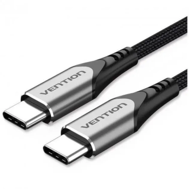 Кабель цифровий Vention USB Type C-USB Type C 3A 1м, 3А, швидка зарядка, Black (TADHF)