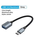 Кабель цифровий Vention USB Type-C - OTG USB 3.0 AF 0.15 м Black (CCXHB)