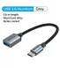 Кабель цифровий Vention USB Type-C - OTG USB 3.0 AF 0.15 м Black (CCXHB)