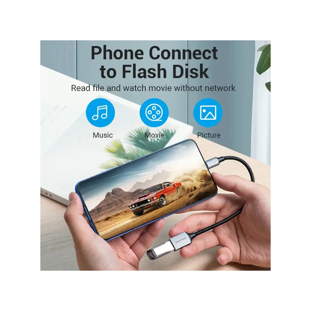 Кабель цифровий Vention USB Type-C - OTG USB 3.0 AF 0.15 м Black (CCXHB) Кабель цифровий Vention USB Type-C - OTG USB 3.0 AF 0.15 м Black (CCXHB)