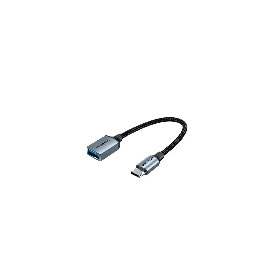 Кабель цифровий Vention USB Type-C - OTG USB 3.0 AF 0.15 м Black (CCXHB)