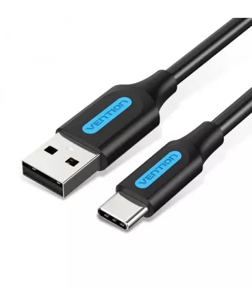 Кабель цифровий Vention USB-A 2.0 - Type C, 1.5м Black PVC (COKBG)