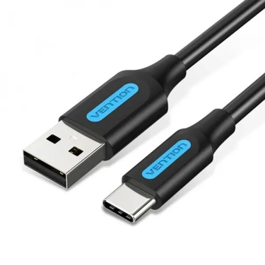 Кабель цифровий Vention USB-A 2.0 - Type C, 1.5м Black PVC (COKBG)