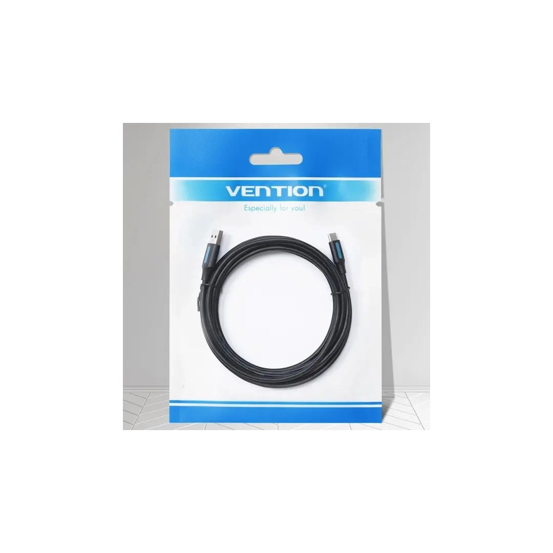Кабель цифровий Vention USB-A 2.0 - Type C, 1.5м Black PVC (COKBG) Кабель цифровий Vention USB-A 2.0 - Type C, 1.5м Black PVC (COKBG)