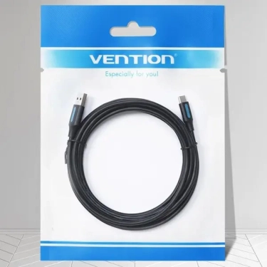 Кабель цифровий Vention USB-A 2.0 - Type C, 2м Black PVC (COKBH)