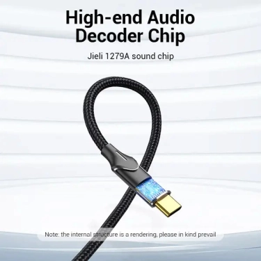 Кабель-перехідник Vention USB-C Male to 2-Male RCA 2м Gray Aluminum Type (BGUHH)