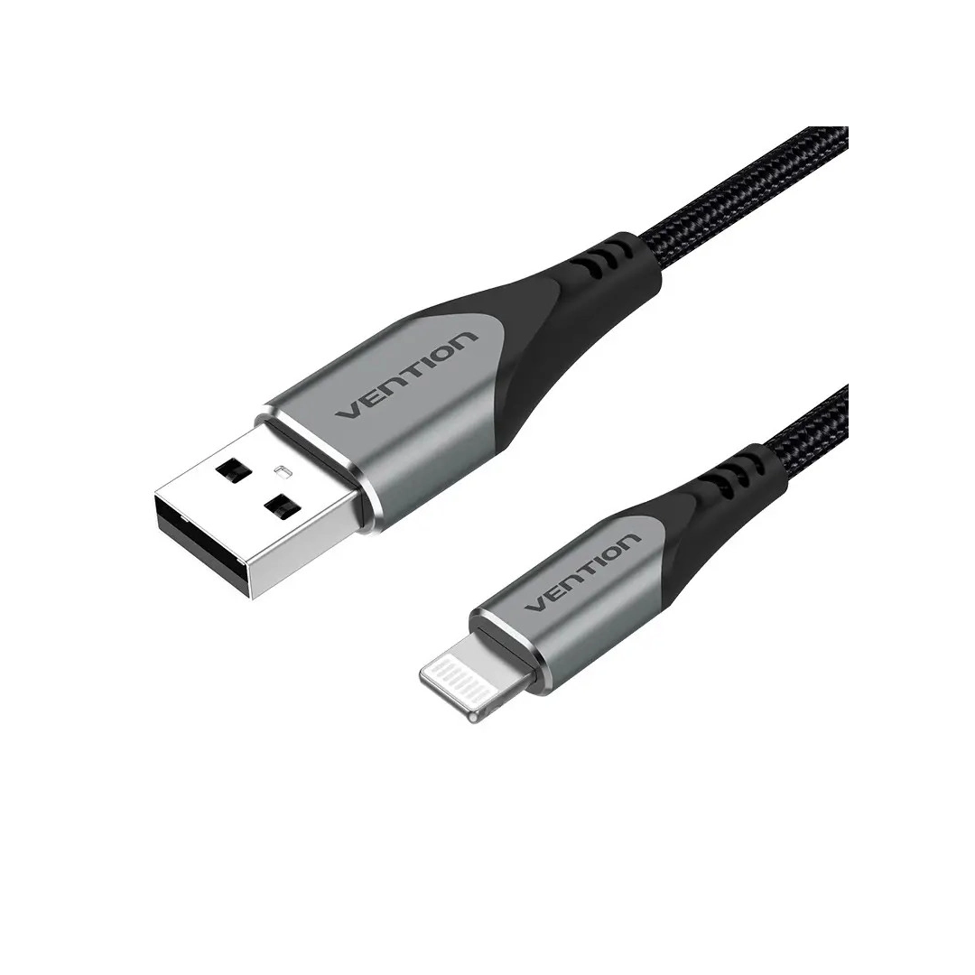 Кабель цифровий Vention USB-Lightning 2.4A 1 м Grey (LABHF)