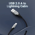 Кабель цифровий Vention USB-Lightning 2.4A 1.5 м Grey (LABHG) Кабель цифровий Vention USB-Lightning 2.4A 1.5 м Grey (LABHG)