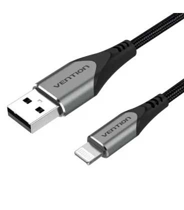 Кабель цифровий Vention USB-Lightning 2.4A 1.5 м Grey (LABHG)