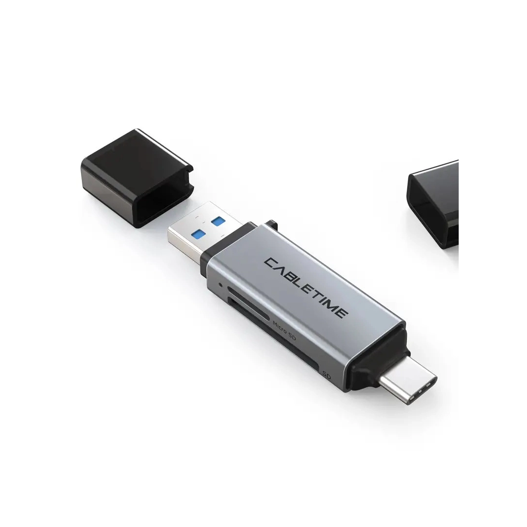 Кардридер Vention Cabletime USB3.0 A + USB TYPE C, SD/TF, 5Gbps (CB46G)