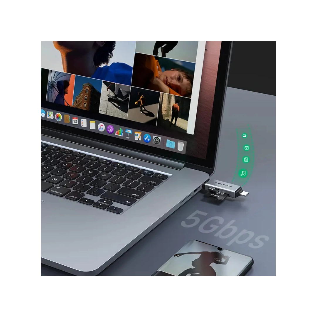Кардридер Vention Cabletime USB3.0 A + USB TYPE C, SD/TF, 5Gbps (CB46G) Кардридер Vention Cabletime USB3.0 A + USB TYPE C, SD/TF, 5Gbps (CB46G)