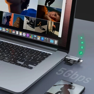 Кардридер Vention Cabletime USB3.0 A + USB TYPE C, SD/TF, 5Gbps (CB46G)