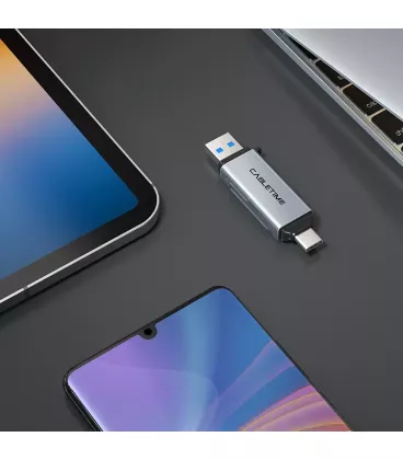 Кардридер Vention Cabletime USB3.0 A + USB TYPE C, SD/TF, 5Gbps (CB46G)