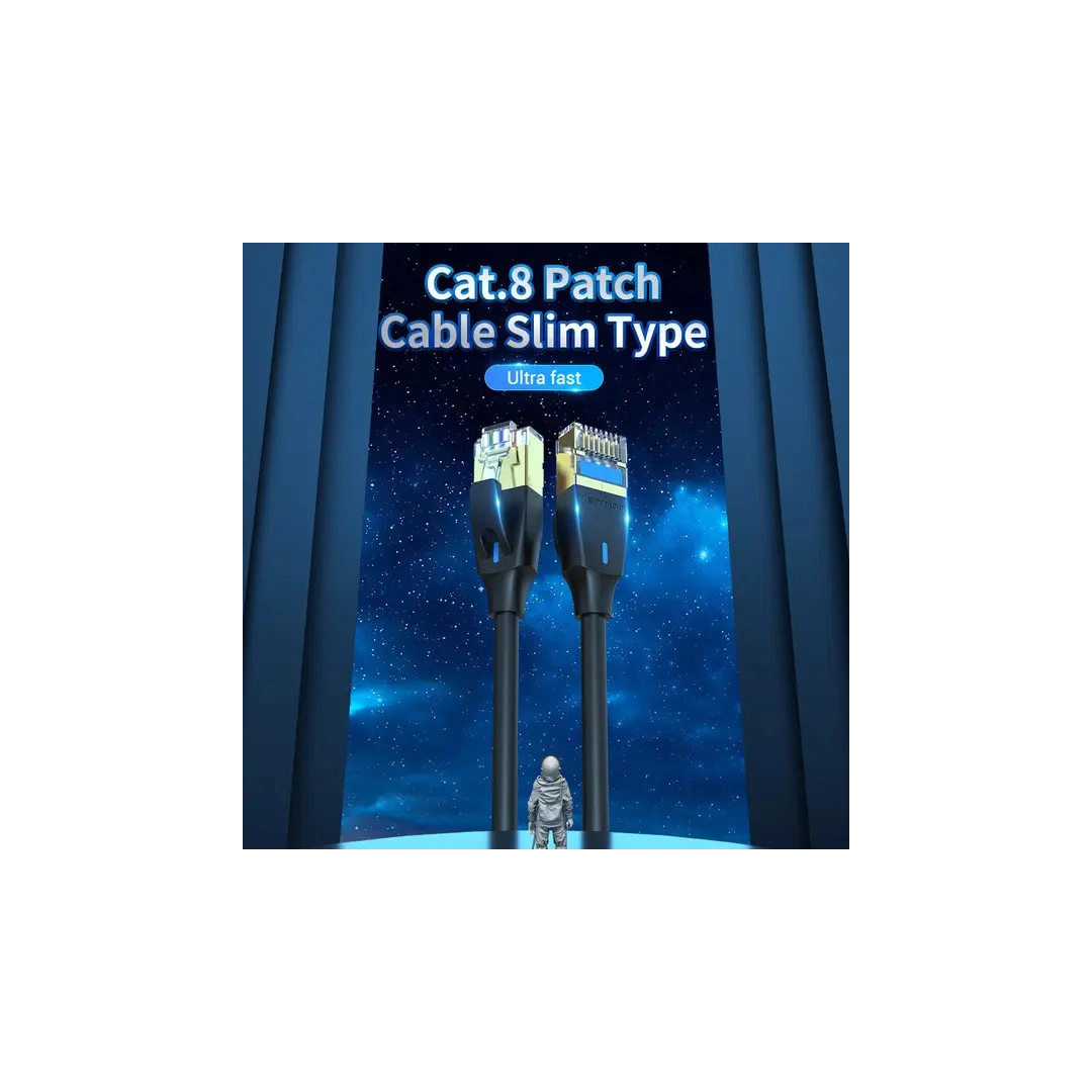Патч корд Vention Cat.8 SFTP 3м Black Slim Type (IKIBI) Патч корд Vention Cat.8 SFTP 3м Black Slim Type (IKIBI)