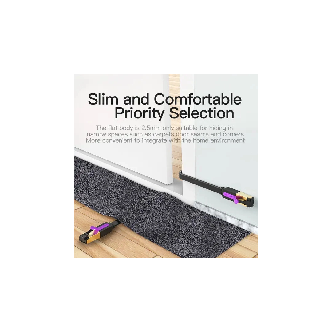 Патч-корд Vention CAT 7 FTP Ethernet, 20m, Black, RJ-45 - RJ-45, 8 жил (ICABQ) Патч-корд Vention CAT 7 FTP Ethernet, 20m, Black, RJ-45 - RJ-45, 8 жил (ICABQ)